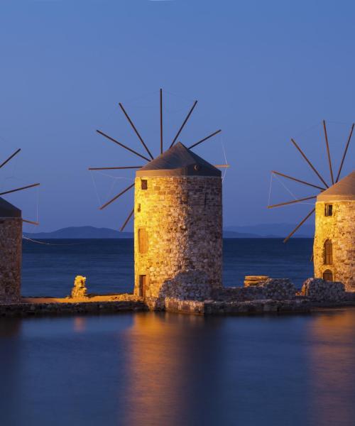 Čudovit pogled na regijo Chios Island