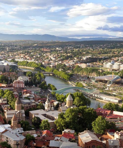 Piękny widok na region Region Tbilisi
