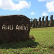 a rock with the words allawi written on it in a field