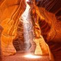 a section of a slot canyon in the desert