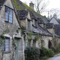 a row of old stone houses in a village