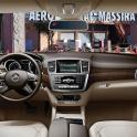 a view of the dashboard of acedes benz car