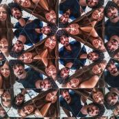 一组人的照片拼贴画