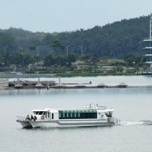 a boat on a large body of water