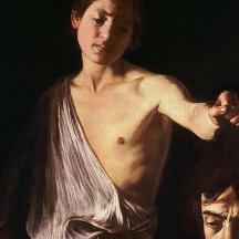a painting of a man in a white dress