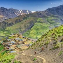 a small village on the side of a mountain