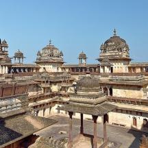 a large building with domes on top of it