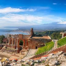 una vista aerea delle rovine dell'antica città