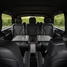 a view of the back seats of a car