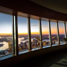 a view of the city from the top of a building
