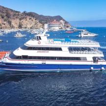 ein großes Boot im Wasser mit anderen Booten