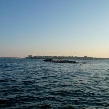 an island in the middle of a large body of water
