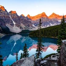 a lake in the middle of a mountain range