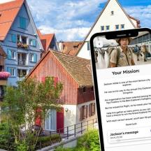 ein Handy mit einem Bild eines Hauses