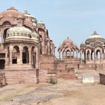 a large building with domes on top of it