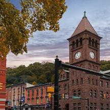 a building with a clock tower on top of it