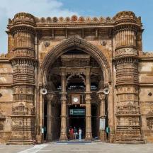 a large stone building with an archway