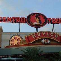 a sign on the top of a disney store