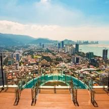 a view of the city from the top of a building