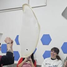 un uomo che tiene in mano una racchetta da ping pong