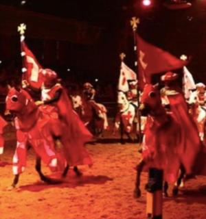 马戏团里跳舞的一群人