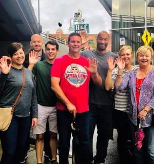 a group of people posing for a picture