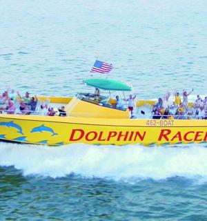 a yellow dothlin ranger boat in the water