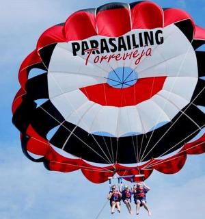 eine Gruppe von Menschen in einem Heißluftballon