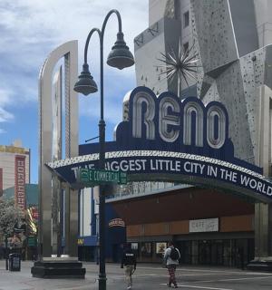 a street sign in front of a building