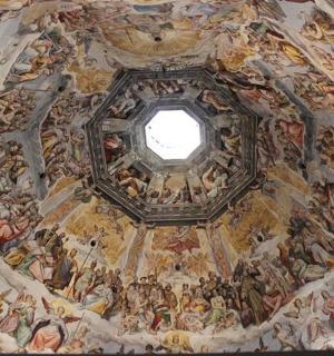 教堂天花板上的一幅画