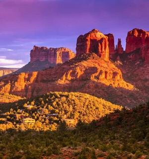 日落时大峡谷的景色