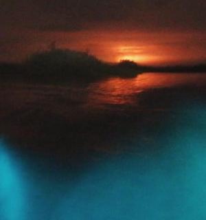 海洋上空的日落