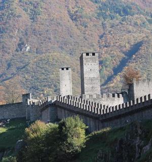 a castle on the side of a mountain