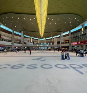 skupina lidí procházejících se uvnitř nákupního centra