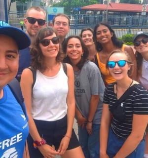 a group of people posing for a picture