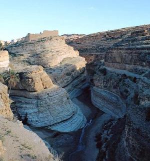 沙漠峡谷的景色