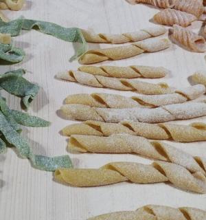 a group of different types of food on a table