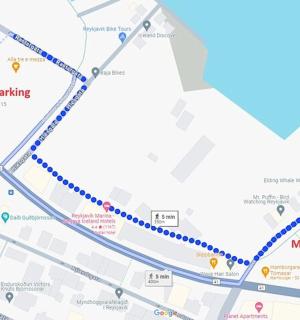 a map of a free parking area with a magic point