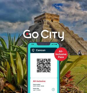 a cell phone in front of a pyramid