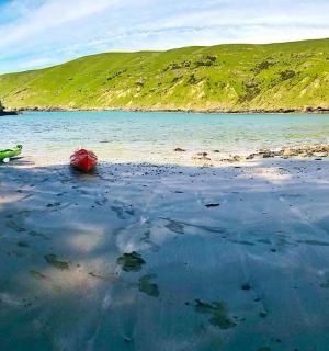 岸边有船的水域