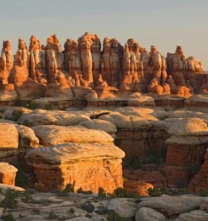 a view of a bunch of rock formations