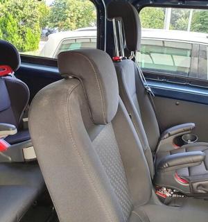 two seats in the backseat of a car