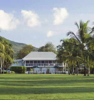 一栋前面有棕榈树的大房子