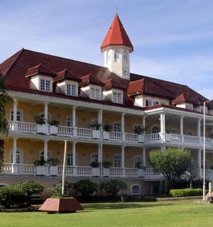 a large building with a clock tower on top of it