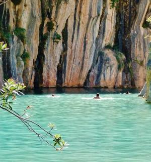 一群人在水中游泳