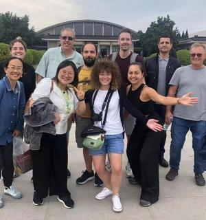 a group of people posing for a picture