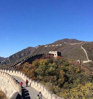 a view of the great wall of china