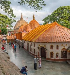 a group of people standing outside of a building