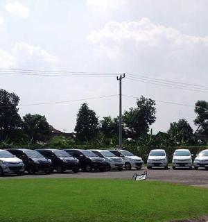 a row of cars parked in a parking lot