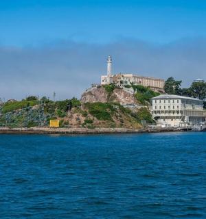 a house on an island in the water
